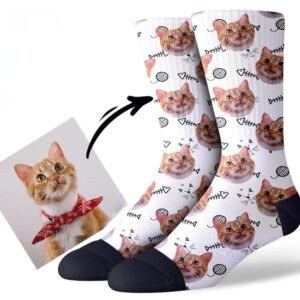 Calcetines personalizados con foto de gato - Photo 1