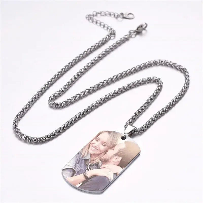 Collar placa hombre personalizado - Photo 1