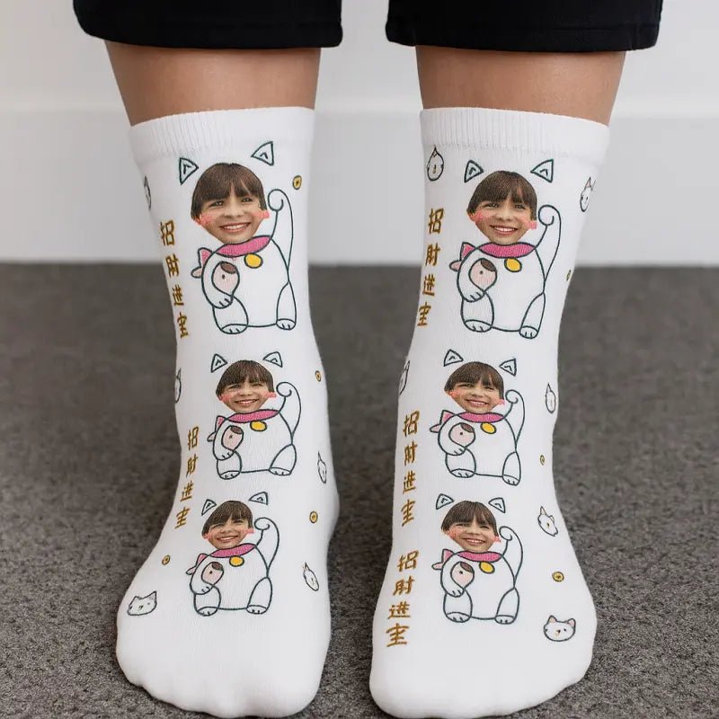 Calcetines Personalizados Gato Chino - Photo 1