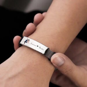 Pulsera de acero para hombre personalizada con foto - Photo 1
