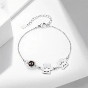 Pulsera mujer personalizable pata de perro - Photo 1