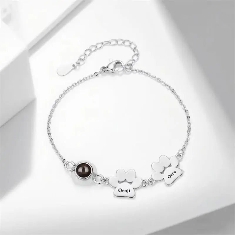 Pulsera mujer personalizable pata de perro - Photo 1