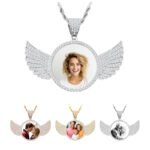 Collar con foto personalizado zirconias brillantes